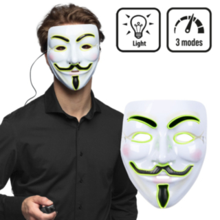 Anonymous LED-Naamari Valkoinen