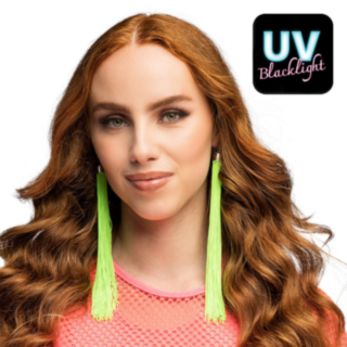 Neonvihreät UV-korvakorut