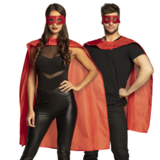 Supersankariviitta & Silmänaamio Punainen