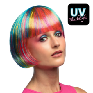 Neon UV Peruukki Monivärinen