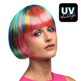 Neon UV Peruukki Monivärinen