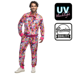 Dancing Dude UV Verkkariasu Pinkki