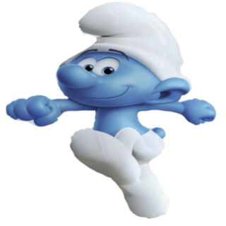 Smurffit® Folioilmapallo Sininen/Valkoinen