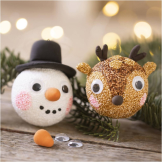 Poro- ja Lumiukkojoulupallot, DIY