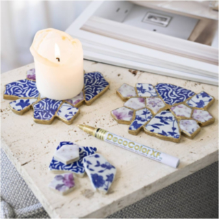 Kintsugi DIY Sininen/Kulta/Valkoinen