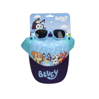 Bluey® Kesälippis & Aurinkolasit Vaaleansininen