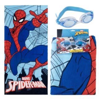 Spiderman® Rantapyyhe & Uimalasit Setti