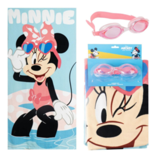 Minnie Mouse® Kylpypyyhe & Uimalasit Setti