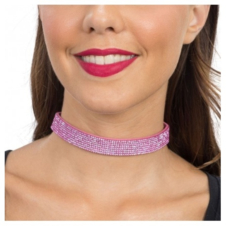 Kimalle Choker Vaaleanpunainen