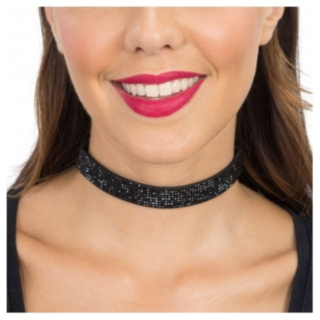 Kimalle Choker Musta