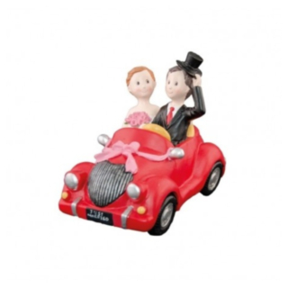 Hääpari Autossa Figuuri
