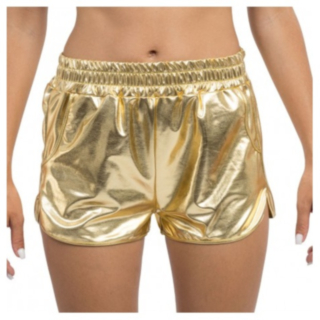 Metallinhohtoiset Shortsit Kulta