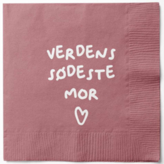 Verdens Sødeste Mor Servietit Pinkki