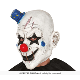 Horror Latex Klovnemaske Med Minihat