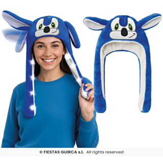 Blå Sonic Hat Med Lys
