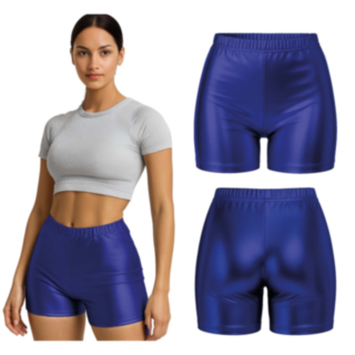 70-luvun Metallinhohtoiset Shortsit Sininen