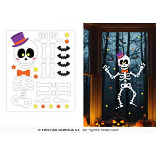 Halloween Skelet Vinduesklistermærker