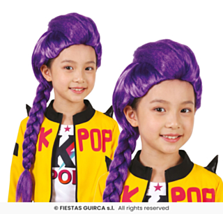K-Pop lasten lettiperuukki, violetti