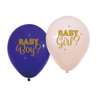 Gender Reveal Latexballoner Blå/Lyserød