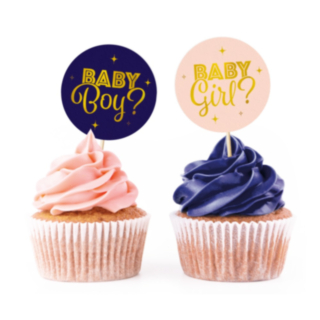 Gender Reveal Kagepinde Blå/Lyserød