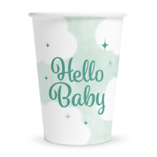 Hello Baby Papkrus Mintgrøn/Hvid