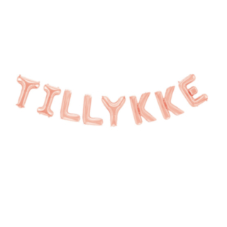 Tillykke Folieballon Rosaguld