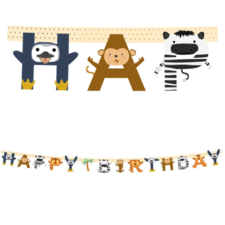 Zoo Happy Birthday Banner