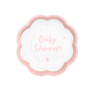 Baby Shower Pahvilautaset Vaaleanpunaiset