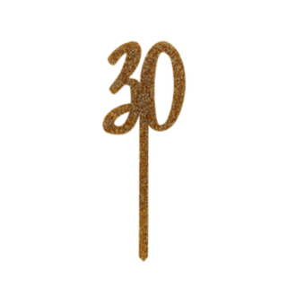 30-vuotiskakkukoriste Kulta