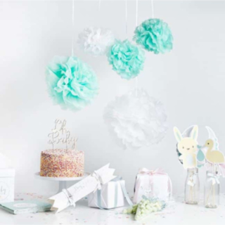 Pom pom Kattokoriste Minttu/Valkoinen