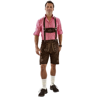 Lederhosen Lyhyt Tummanruskea
