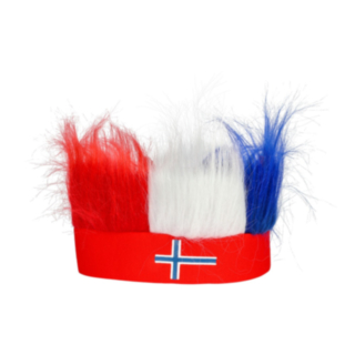 Norja Kannattajahattu Hiuksilla Punainen/Sininen
