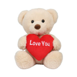 Love You Nalle Beige/Punainen