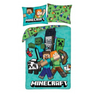 Minecraft® Pussilakanasetti Turkoosi