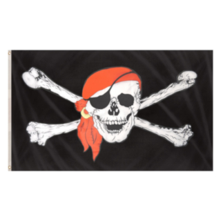 Piraattilaivan Lippu Jossa Kallo & Bandana