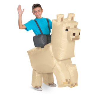 Minecraft® Laama ratsastettava puhallettava lastenkostyymi