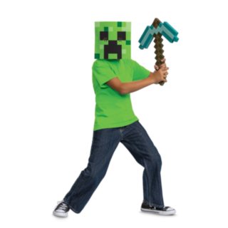 Minecraft® Hakku ja Creeper-maskisetti lapsille