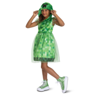 Minecraft® Creeper Girl lasten naamiaisasu