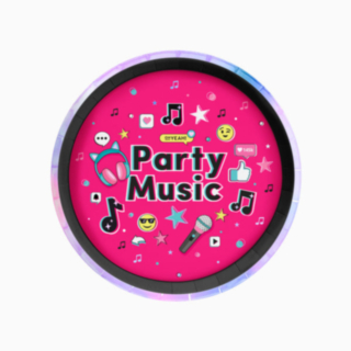 Party Music Pahvilautaset Pinkki