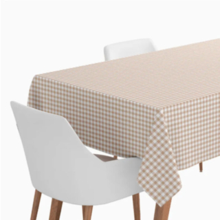 Ruudullinen Paperipöytäliina Beige/Valkoinen
