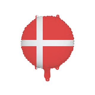 Rund Dannebrog Folieballon