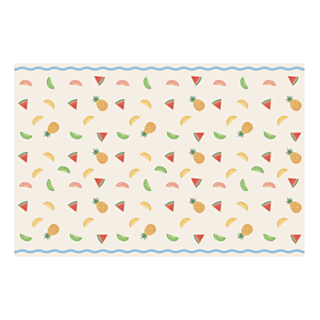 Frugtmotiv Papirdug Beige