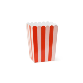 Klassiset popcorn-kupit punainen/valkoinen