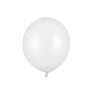 Metallinhohtoiset lateksipallot Pure White 43 cm