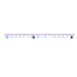 Frozen® Happy Birthday Paperibanneri Vaaleanpunainen