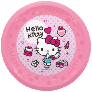 Hello Kitty® Uudelleenkäytettävät Muovilautaset Vaaleanpunainen
