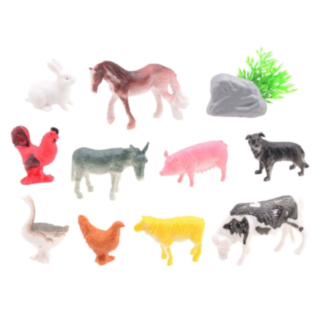 Animal World® Maatilan Eläimet Leikkifiguurisetti 12 Osaa