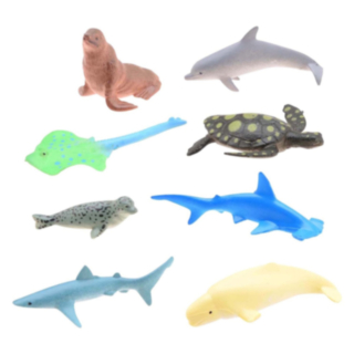 Animal World® Merieläin Lelufiguurisetti 8 Osaa