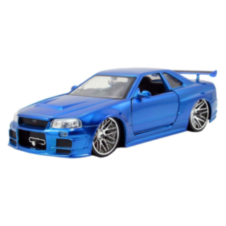 Fast & Furious® 2002 Nissan Skyline GT-R BNR34 Pienoismalli 1:24