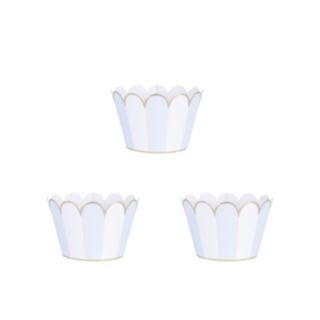 Babyshower Cupcake Wrappers sininen/valkoinen